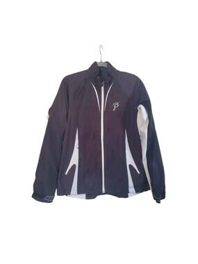 Bjorn Daehlie Black White Pattern Full Zip Running Jacket - Women's Size Large